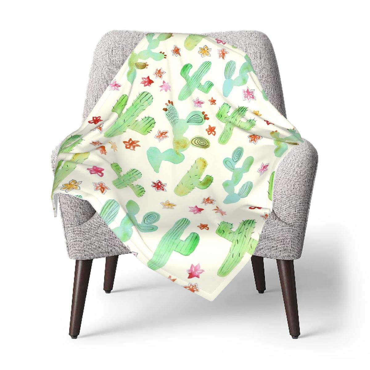 Baby Blanket,Watercolor Cacti Super Soft Receiving Blankets