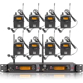 Xtuga RW2080 Sistema de monitorización de oído 2 canales 2/4/6/8/10 Monitorización de cuerpo con auricular inalámbrico Tipo SR2050!  (8…