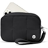 WESTBRONCO Puffer Wristlet Wallets for Women RFID Nylon Wallet with Zipper Quilted Purse for Travel Credit Card Holder Phone