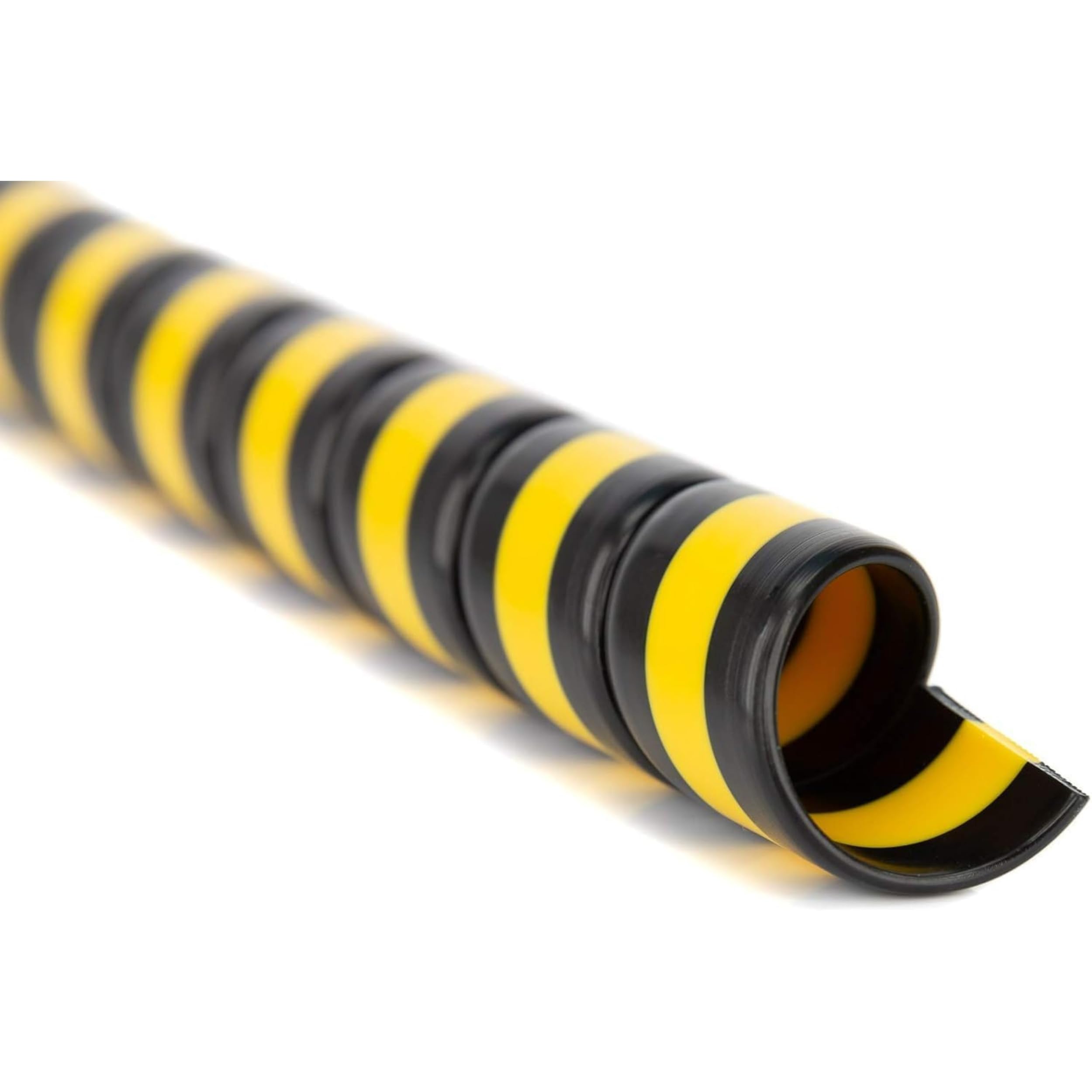 Safeplast Safe-Spiral DUO Hydraulic Hose Spiral Wrap Ø 16 mm, Durable Cable Spiral and Pipe Cover Protector, Flexible Sleeve, Protective Tube for Bundling Hoses and Cables, Black-Yellow, 10 m Length