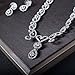 Missgrace Women Fashion Rhinestone Earrings and Rhinestone Necklace Elegant Jewelry Set Bridal Wedding Party Hair Jewelry Bridal Statement Necklace