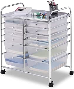 Amazon Com Giantex 12 Drawer Rolling Storage Cart Tools Scrapbook