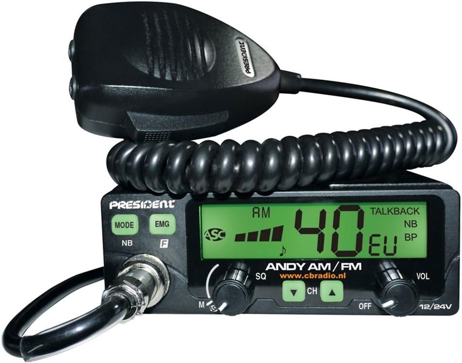 President Andy AM/FM CB Radio - multistandard for UK & EU 12v 24v dual voltage