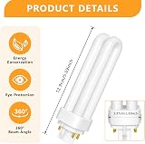 Liuyife 13W G24q-1 CFL Lamp 4 Pin Warm White 2700K 850LM 2U view 2