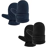 RAOEXI Toddler Infant Winter Mittens Lined with Fleece Easy-on Baby Boy Girls Warm Gloves Outdoor