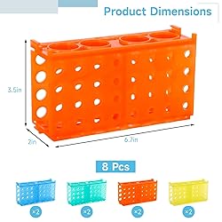 8 Pcs Test Tube Holders, 4-Way Interlocking Tube