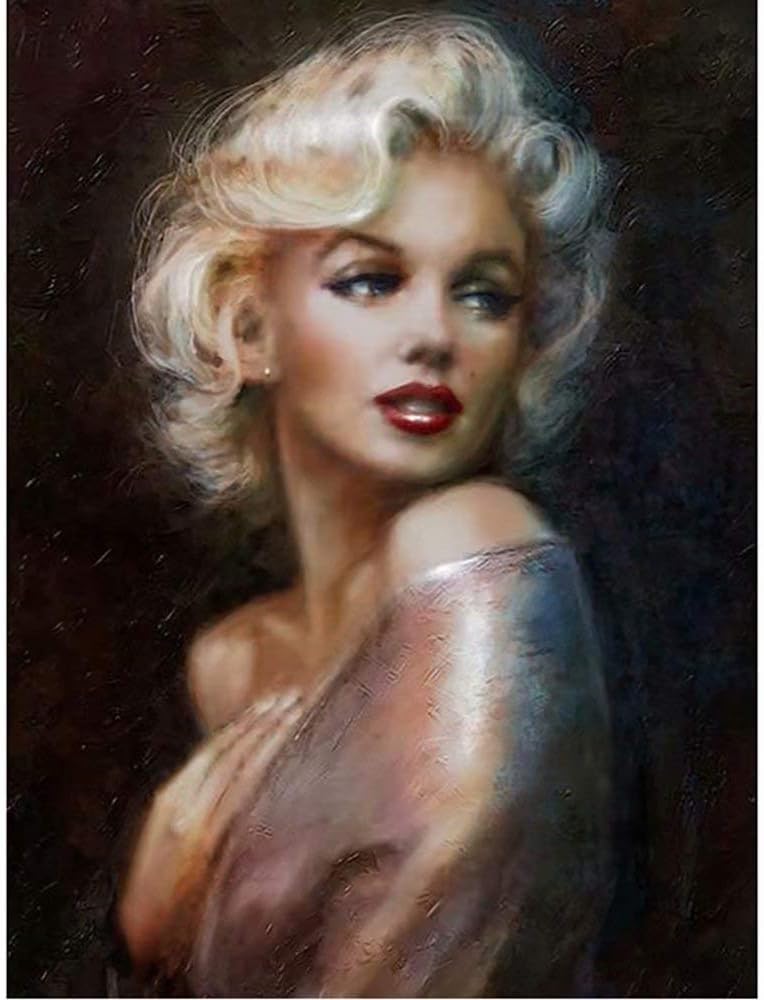 Flowerbeads 5D Full Round Diamond Embroidery Diamond Painting Marilyn Monroe Pictures Cross Stitch Resin Craft Home Bedroom Decor
