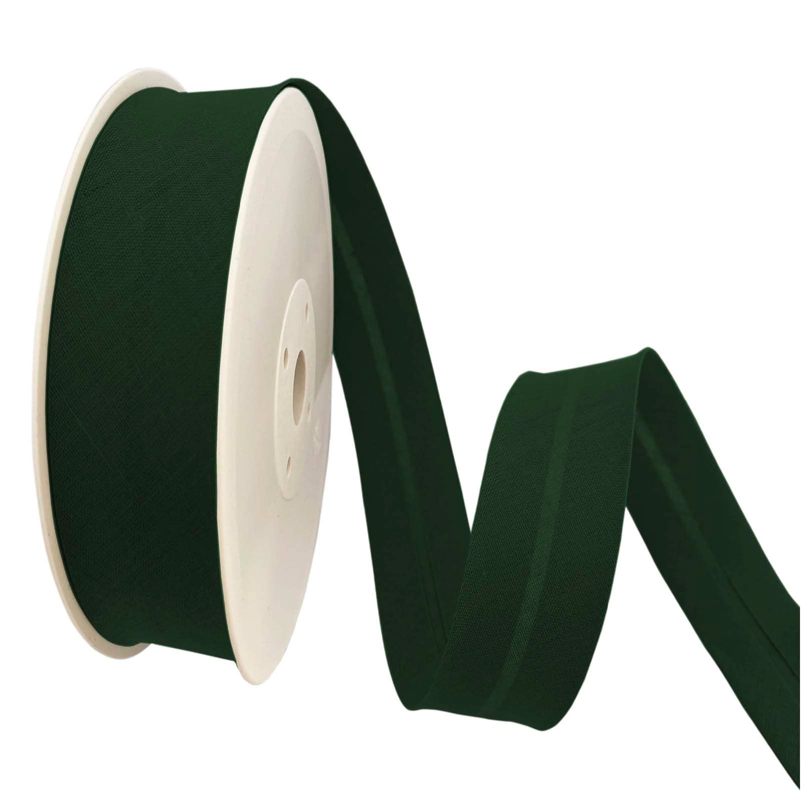 TEXTEX = 30mm Wide Bias Binding Tape. 50% Cotton and 50% Polyester. 10m Piece - (Green) — image 1