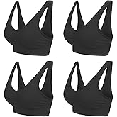 Boolavard Women's Seamless Sports Style Bra Crop Top Vest Stretch Shapewear