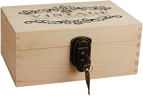 Amazon Tk Felly アンティーク 調 収納ボックス 木箱 おしゃれ 北欧 インテリア 鍵付き 小物入れ 木製 ヴィンテージ 収納ケース ボックス オンライン通販