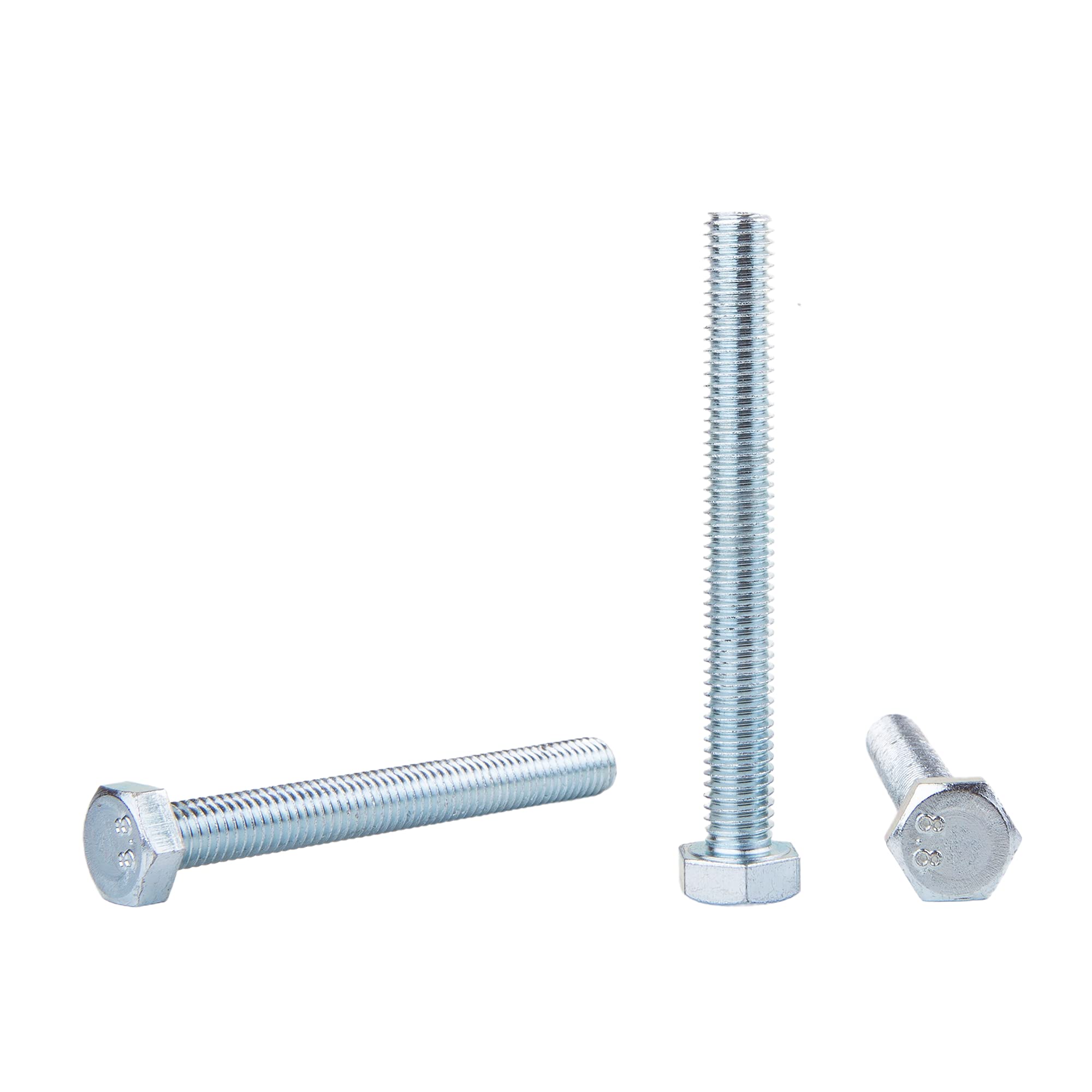 (Pack of 25 pcs) DIN 933 Zinc Plated Steel Hexagon Bolts M8 x 70 mm 8.8 Grade, Hex Screws, Fully Threaded, Hex Head, Tap Bolt (25, M8 x 70 mm)