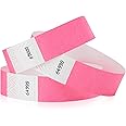 600 WristCo Neon Pink Tyvek Wristbands for Events - Tamper-Proof Design & Fluorescent Color Prevent Reuse Premium-Grade Bracelets for Hospital & Medical ID, Party & VIP Identification