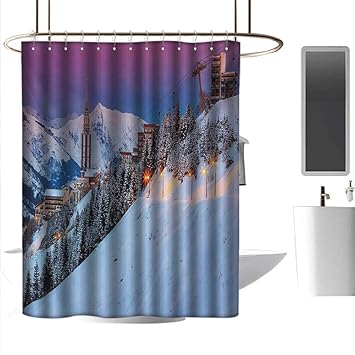 Amazon Com Bathroom Shower Curtains Sets Complete Winter Majestic