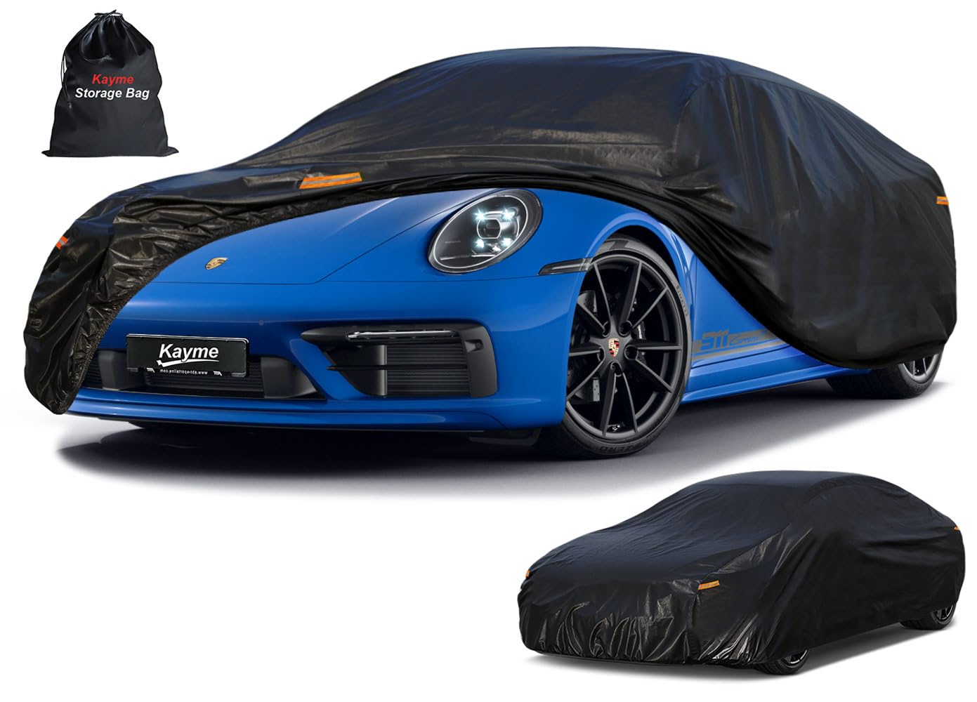 Photo 1 of Kayme 7 Layers Car Cover Custom Fit for Porsche 911 Coupe Convertible Targa (2011-2025) Waterproof All Weather for Automobiles, Outdoor Full Cover Rain Sun UV Protection.Black