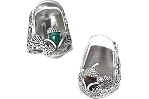 ROIOIOW 2-Pieces Open Nail Acorn Thimble - Metal Sewing Thimble for Needlework, Thumb Protector Quilting Supplies, for Embroidery, Cross Stitch, DIY Crafts (Silver Thimble -A) (Small)