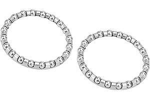 ACROPIX 40mm x 20 Ball Bearings Cages Crank Bearings Wheel Bearing Retainer Silver Tone - Pack of 2
