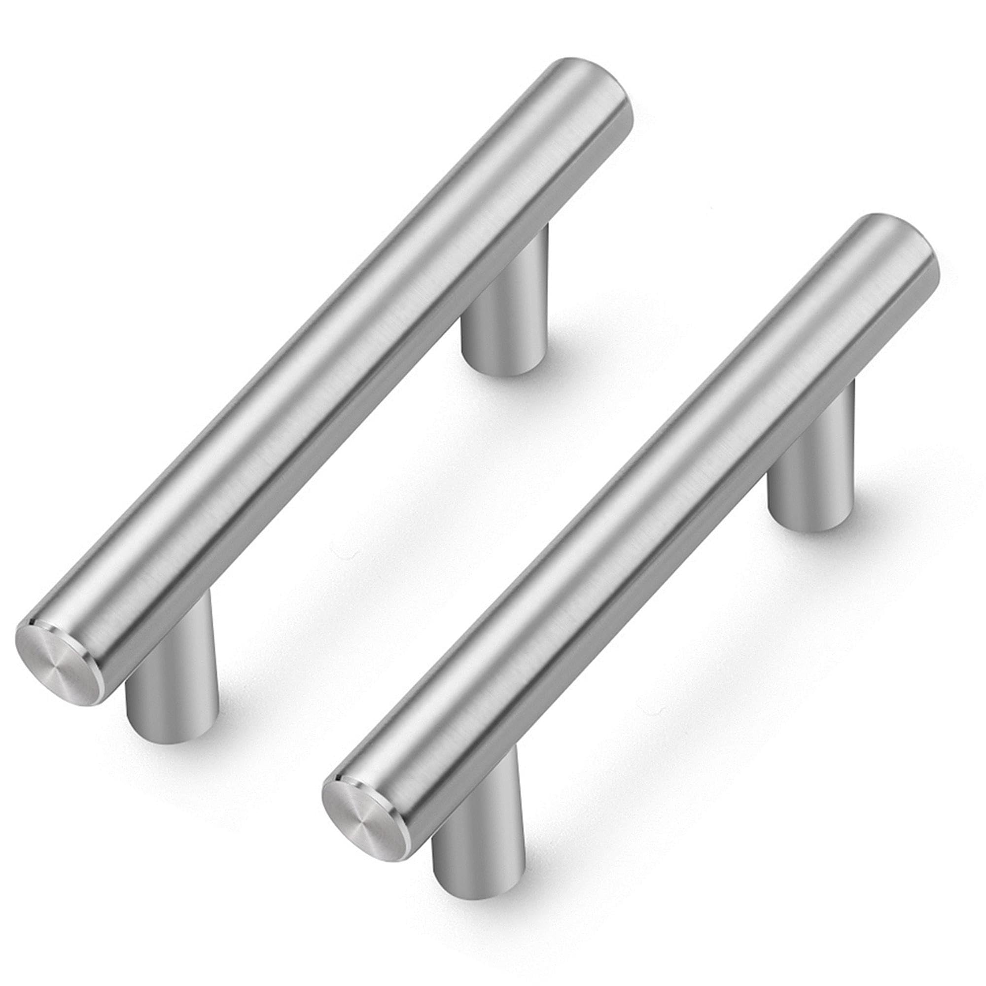 Ravinte 30 Pack Kitchen Cupboard Handles - Brushed Nickel T Bar Cupboard Handles Bathroom Drawer Pulls