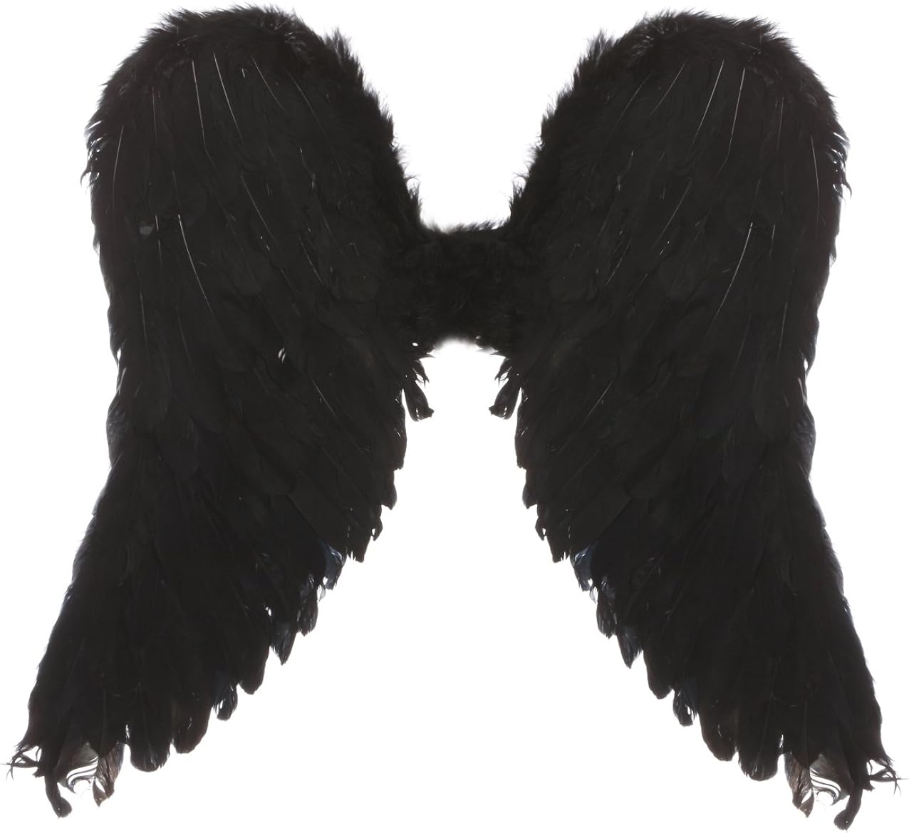 60cm x 65cm Large Black Adult Feather Angel Wings Amazon.co.uk Clothing