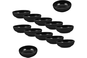 Hoement 12pcs Melamine Sauce Dishes Small Soy Sauce Bowls for BBQ Condiment Dipping Bowls Home Dining and Party Use