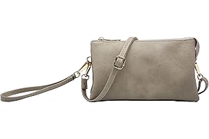 JEN & CO. Riley Vegan Leather Crossbody Bag for Women - Small Clutch or Purse, Wallet Bags, Wristlet & Strap