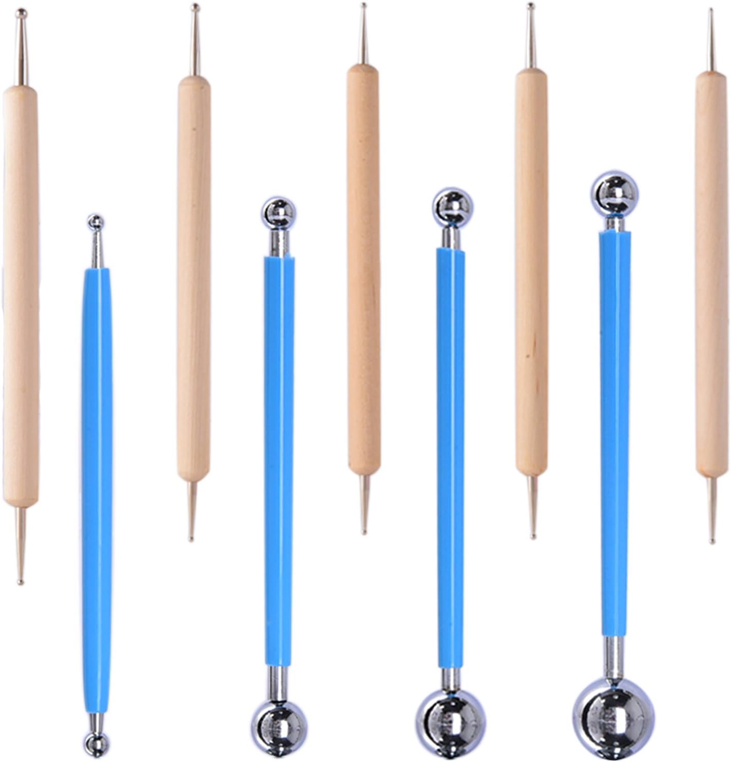 Carving Clay Metal Ball Tool Dotting Sculpting Modeling Tools Set, 9 Pieces