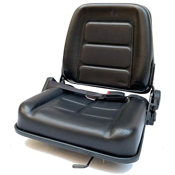 Universal Tractor Seat Durable Tractor Seat With Armrest Replacement Forklift Seat Adjustable Angle Brown Universal Forklift Seat
