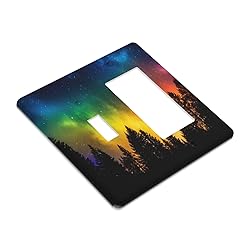 Wpshijia Outlet Covers Colorful Starry Sky Black