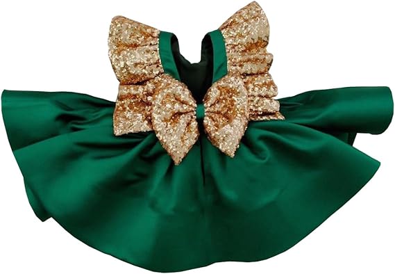 emerald green and gold flower girl dresses