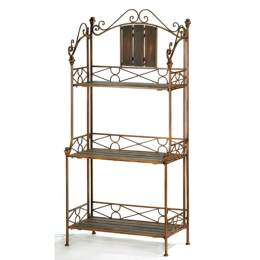 Amazon Com Baker Rack Metal Celtic Antique Bakers Rack Kitchen