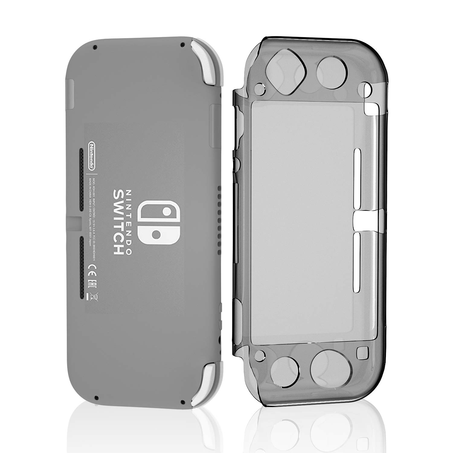 ECHZOVE Protective Case for Nintendo Switch Lite, Hard Clear Case for Nintendo Switch Lite not Fit with Skins - Gray