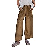SHEWIN Women's Wide Leg Jeans High Waisted Baggy Jeans Stretchy Drawstring Denim Pants