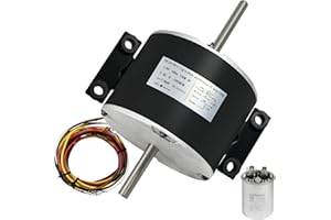 POUOH 3315332.005 Fan Motor Compatible with Genteq F48AF70A61 Fan Motor, 3315332.005 Motor Compatible with Dometic or Duo-Therm Brisk Air II，1/5 HP, 3-Speed, with Capacitor