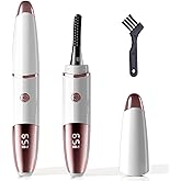 Heated Eyelash Curlers - Fast Heat up Within 10s - 24 Hours Long Lasting - Rechargeable Electric Eyelash Curler with Type-C