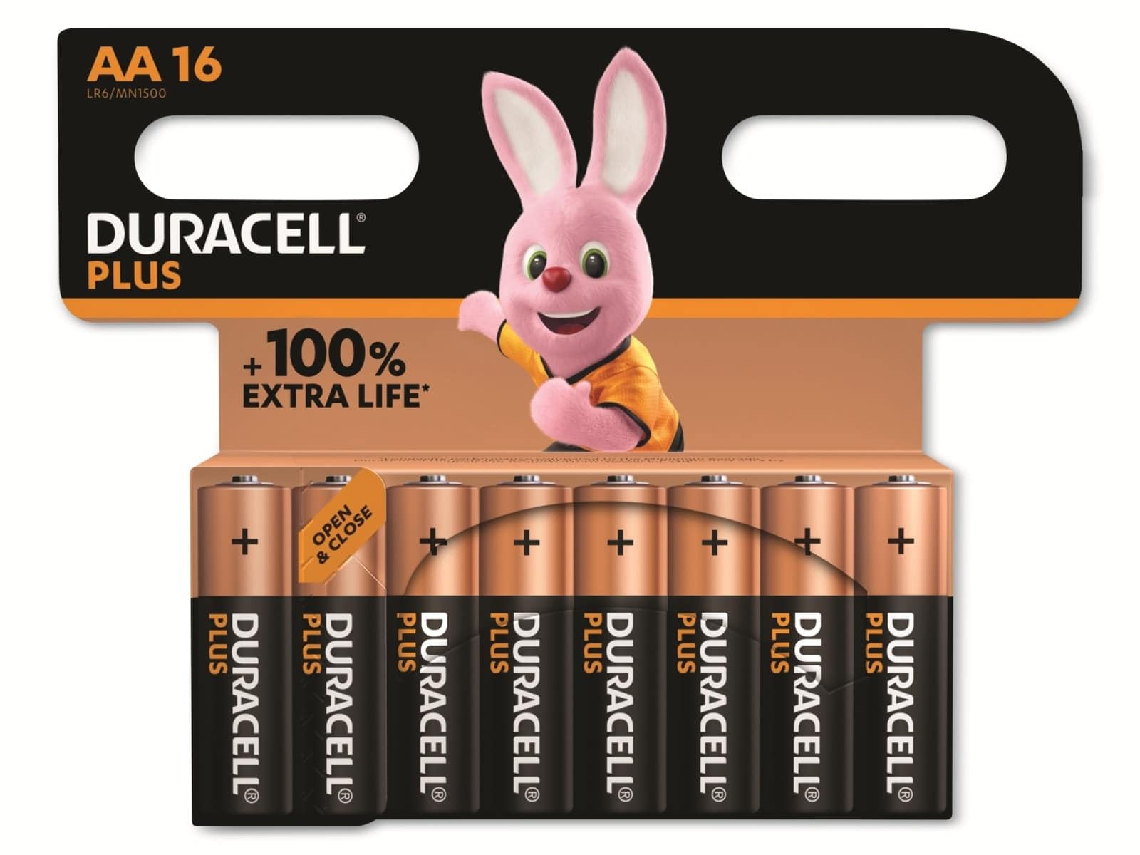 Duracell Plus AA 1.5V Battery (Pack of 16)