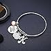 Udobuy®Personalized Teacher Bangle Bracelet -Teacher Gift It Takes a Big Heart to Help Shape Little Minds Charm Bracelet,Adjustble Bangle