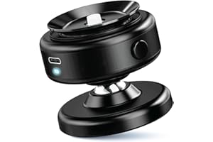 MZIILYRN Magnetic Car Suction Cup Holder,Vacuum Glass Mirror Adsorption Magnetic Suction Cup car Phone Mount,360° Rotation Portable Magnetic Phone Holder for Windshield Dashboard (Upgrade Black)