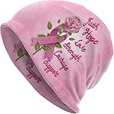 Breast Cancer Beanie Chemo Hat Cancer Headwear Knitted Hats Baggy Slouchy Scarf Cap for Adults Women Men