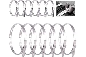 Keadic 6 Set Auto CV Joint Boot Clamps Kit, 6 Pcs Small & 6 Pcs Large Stainless Steel Universal Adjustable Drive Shaft CV Boot Clamps