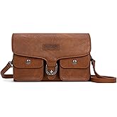 Wrangler Crossbody Wallet Purses Multi-function Card Holder Small Purse with Double Zipper