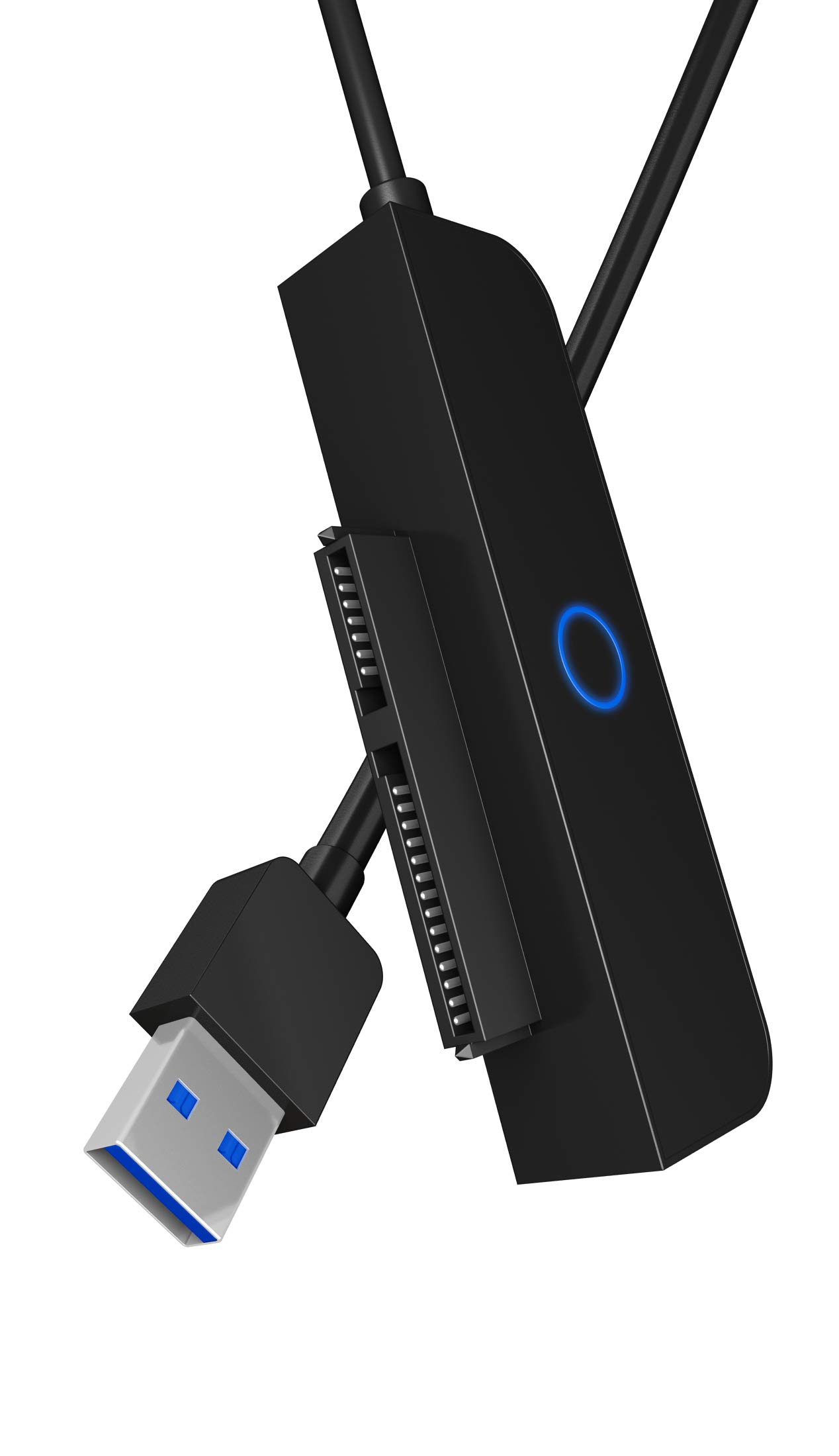 ICY BOX 2.5" SATA to USB Adapter with Cable for SSD and Hard Drive USB 3.0 SATA III Black