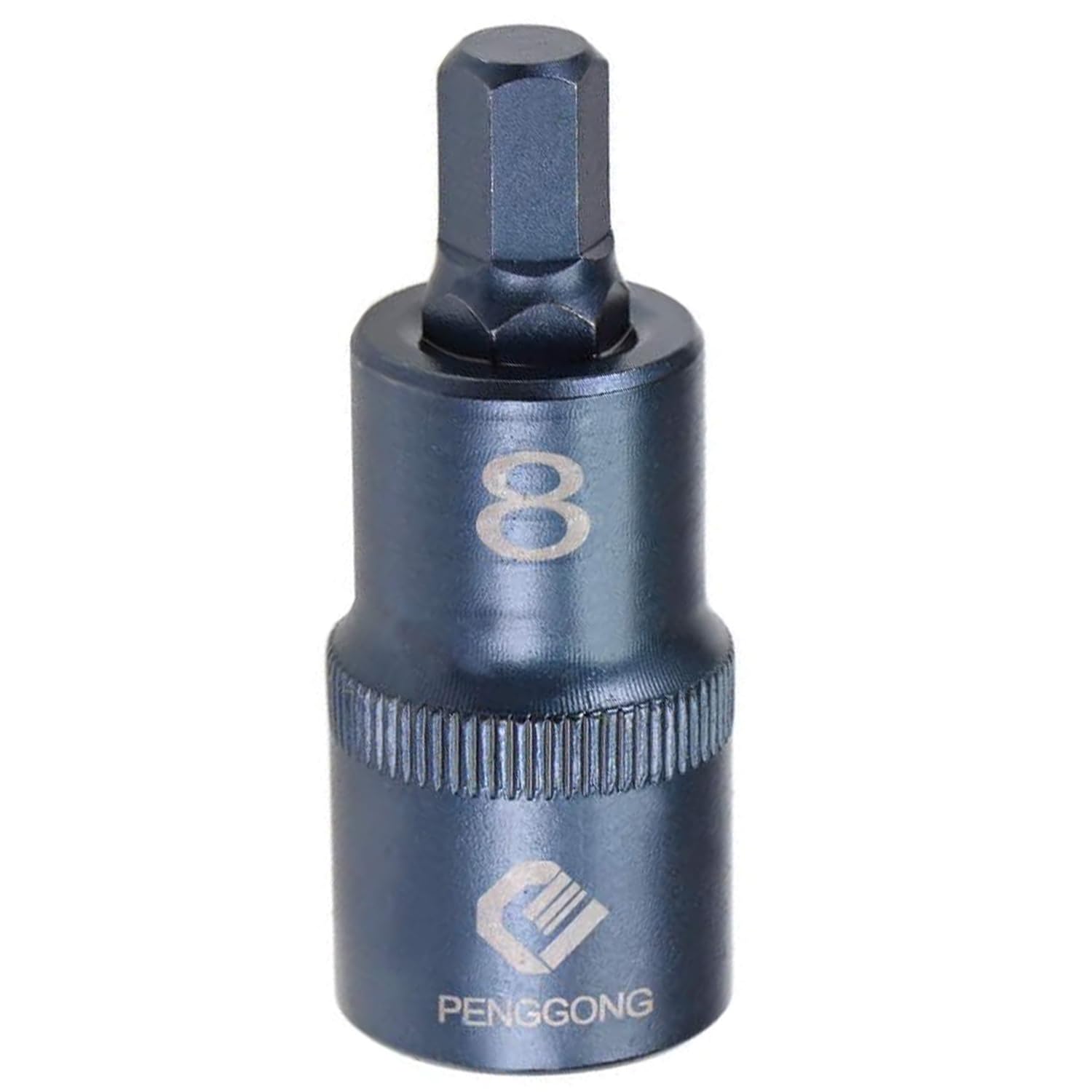 Juttzzei 1/2" Drive x H8 (8mm) Hex Bit Socket, Premium S2 Steel H8 Hex Bit with 2" Length for Torque Wrench, Ratchet Wrench