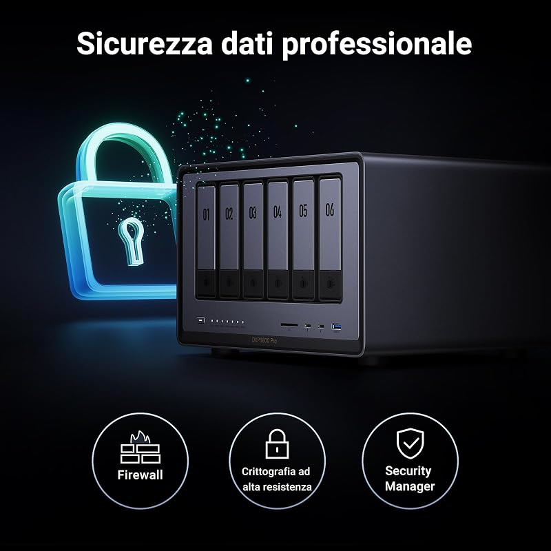 NASync DXP6800 Pro NAS 6 vani per team e aziende (senza HDD)