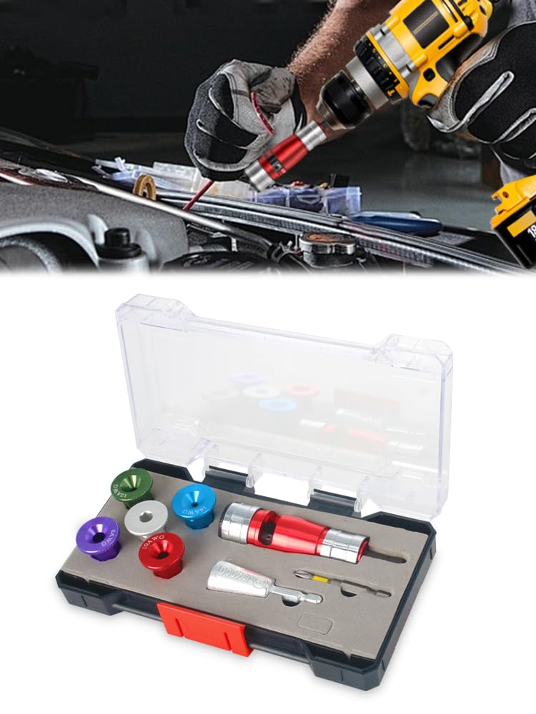 Wire Stripper for Drill,Wire Stripping and Twisting Tool for 6/8/10/12/14AWG,Portable Wire Nut Twister for Power Drill,Cable Quick Twister Tool and Connector（8pcs）