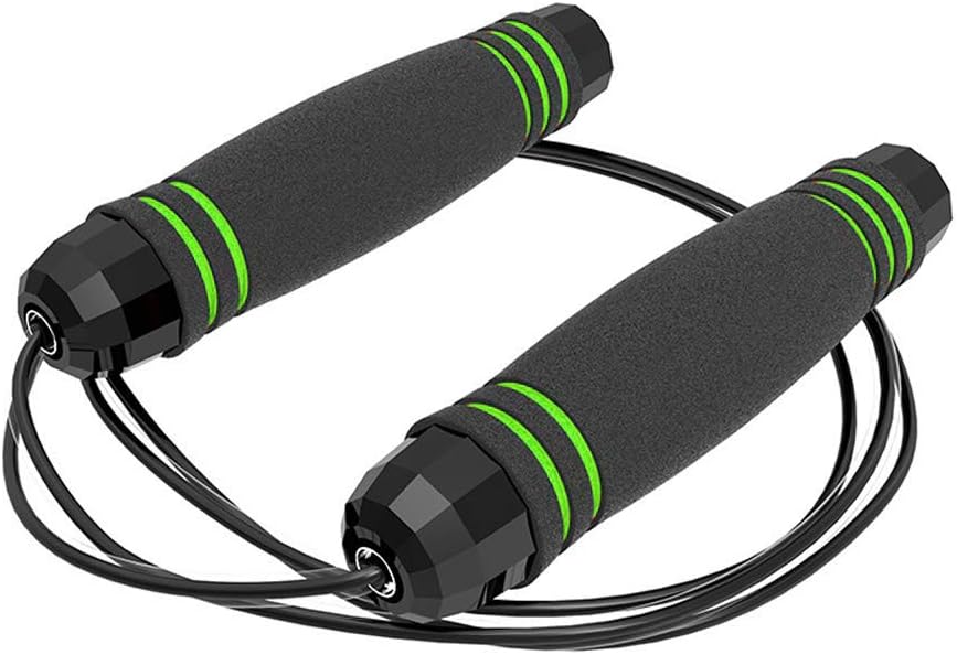 STpro Speed Skipping Rope,jump rope，Adjustable Jump Rope with Foam Handles and Tangle-Free,Weighted Skipping Rope for Crossfit, Exercise