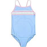 PUMA Girls' One Piece Bathing Suit, Athletic Swimsuit, Quick Dry, Day Dream