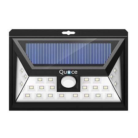 Quace 24 LED Motion Sensor Security Solar Light (Black, Plastic)