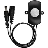 SUPERNIGHT DC 5V-24V 5A PIR Motion Activated Sensor Switch | PIR Motion Activated Sensor Switch with DC Coupler Cable for LED Strip Light