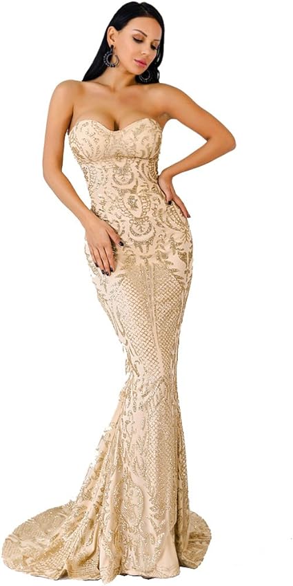 gold cocktail gown
