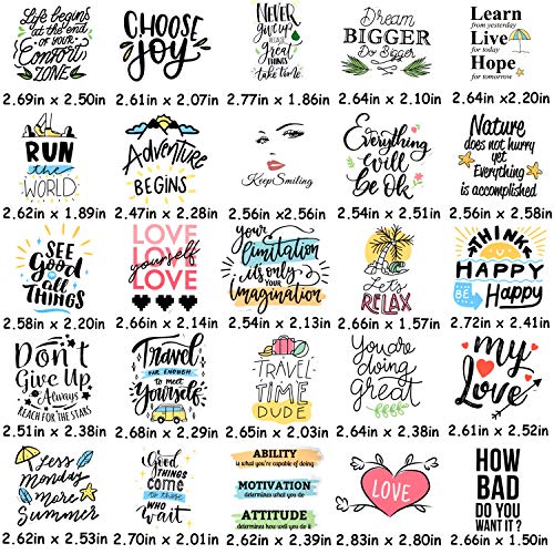 Motivational Stickers for Laptop, [Choose Joy] 50pcs Inspirational Stickers for Teens, Students, Teachers, Employees, Waterproof Positive Word Quote Stickers for Water Bottles