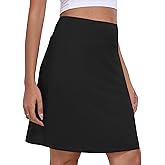 MoFiz Women's 20" Knee Length Skorts Skirt High Waisted Golf Tennis Skort Athletic Skirt for Sports Workout Summer Casual